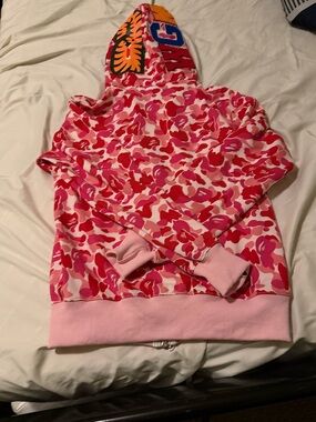 Bape Shark Hoodie Pink